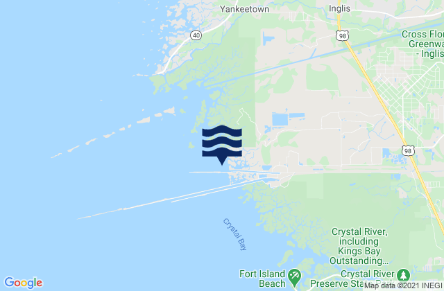 Carte des horaires des marées pour Florida Power, United States