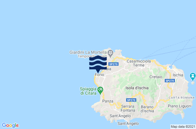 Carte des horaires des marées pour Forio, Italy