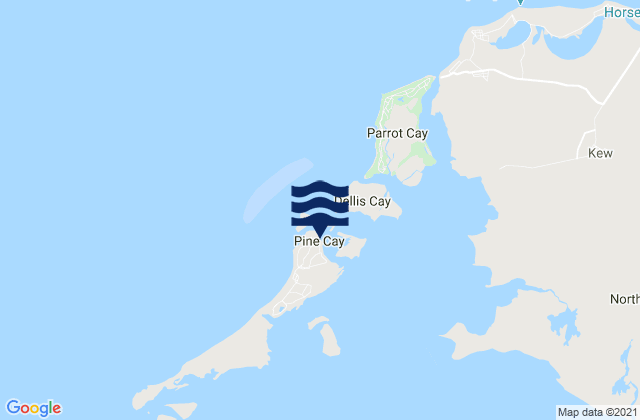 Carte des horaires des marées pour Fort George Cut (Pine Cay), Haiti