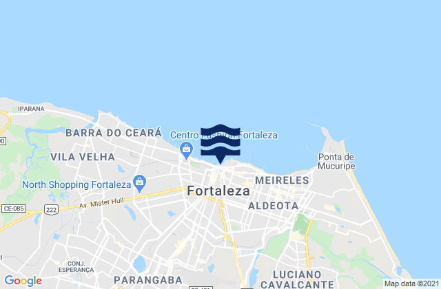 Carte des horaires des marées pour Fortaleza, Brazil