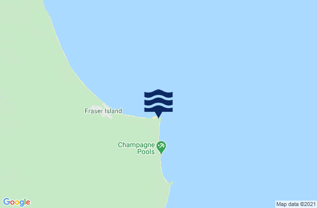 Carte des horaires des marées pour Fraser Island - Waddy Point, Australia