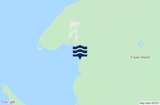 Carte des horaires des marées pour Fraser Island, Australia