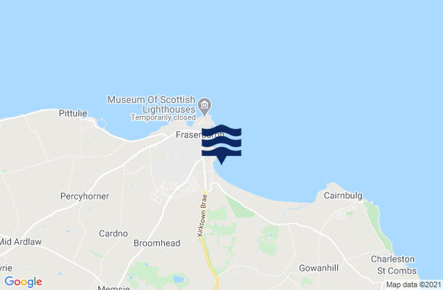 Carte des horaires des marées pour Fraserburgh Beach, United Kingdom