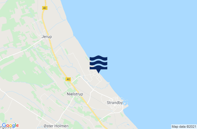 Carte des horaires des marées pour Frederikshavn Kommune, Denmark
