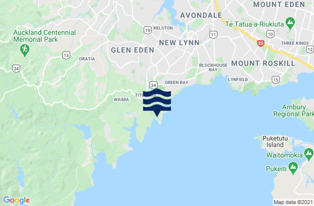 Carte des horaires des marées pour French Bay (Otitori Bay), New Zealand
