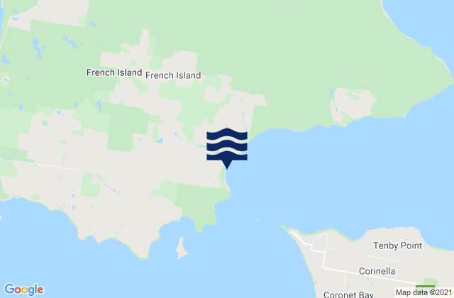 Carte des horaires des marées pour French Island, Australia