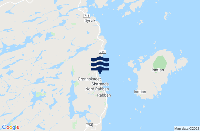 Carte des horaires des marées pour Frøya, Norway