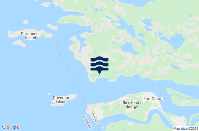 Carte des horaires des marées pour Ft. George River (Loon Point), Canada