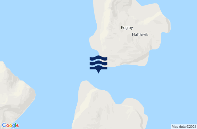 Carte des horaires des marées pour Fugloyarfjørður, Faroe Islands