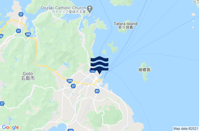 Carte des horaires des marées pour Fukuechō, Japan