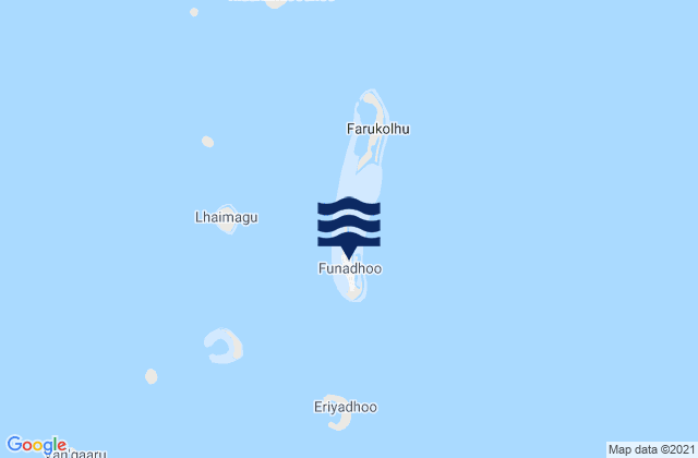 Carte des horaires des marées pour Funadhoo, Maldives