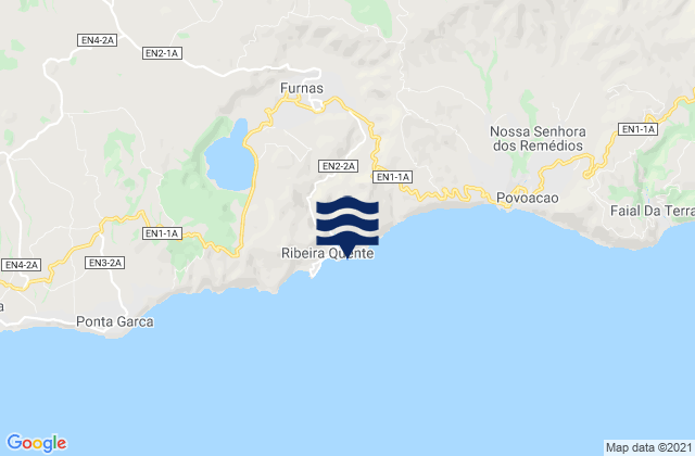 Carte des horaires des marées pour Furnas, Portugal