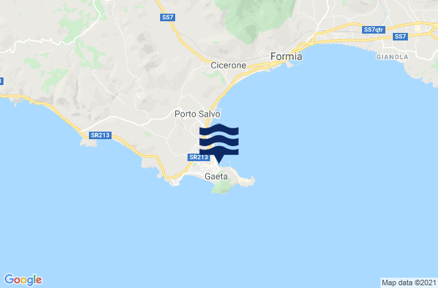 Carte des horaires des marées pour Gaeta, Italy