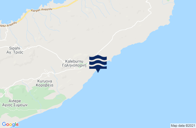 Carte des horaires des marées pour Galinóporni, Cyprus