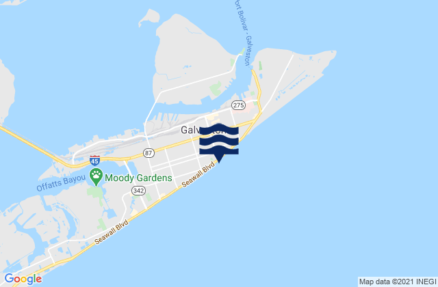 Carte des horaires des marées pour Galveston - FlagshipPier, United States