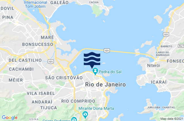 Carte des horaires des marées pour Gamboa, Brazil