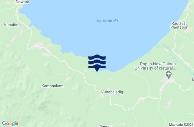 Carte des horaires des marées pour Gazelle, Papua New Guinea
