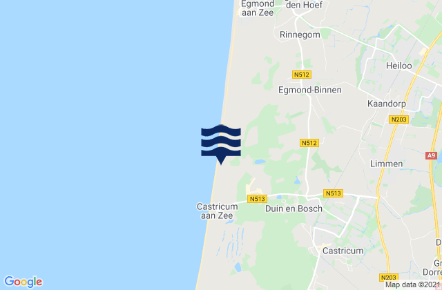 Carte des horaires des marées pour Gemeente Castricum, Netherlands
