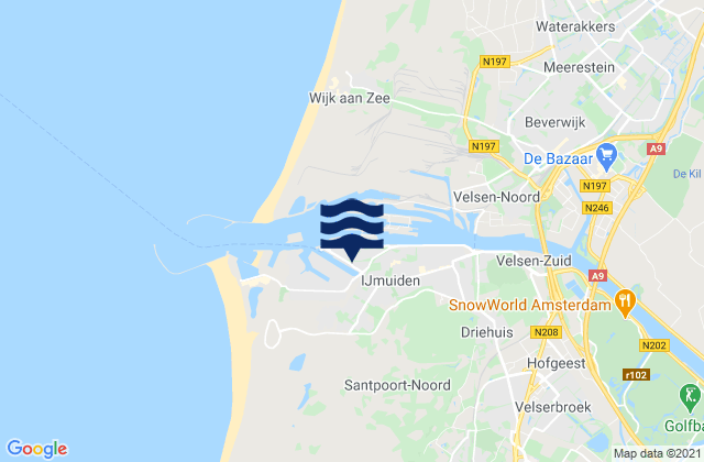 Carte des horaires des marées pour Gemeente Haarlem, Netherlands