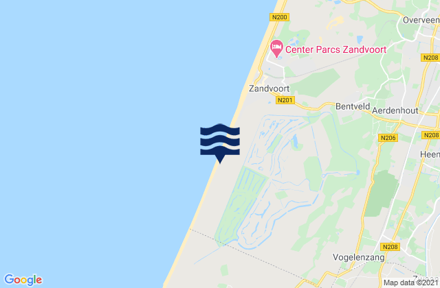 Carte des horaires des marées pour Gemeente Hillegom, Netherlands