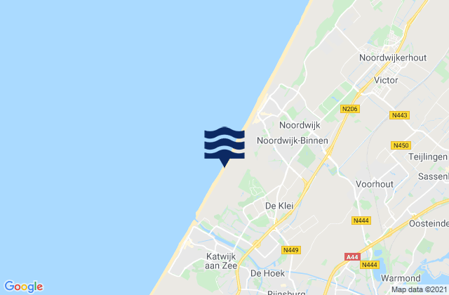 Carte des horaires des marées pour Gemeente Leiden, Netherlands