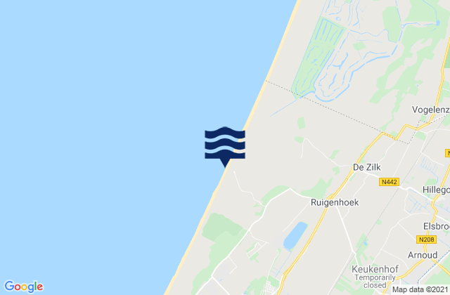 Carte des horaires des marées pour Gemeente Lisse, Netherlands
