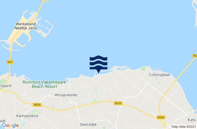 Carte des horaires des marées pour Gemeente Noord-Beveland, Netherlands