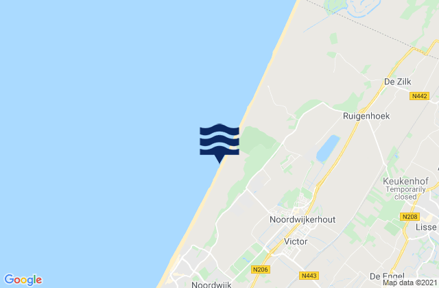 Carte des horaires des marées pour Gemeente Noordwijk, Netherlands