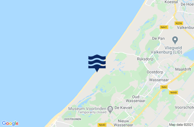 Carte des horaires des marées pour Gemeente Pijnacker-Nootdorp, Netherlands
