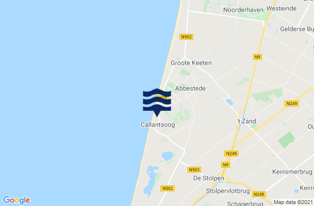Carte des horaires des marées pour Gemeente Schagen, Netherlands
