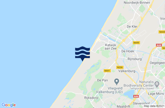 Carte des horaires des marées pour Gemeente Voorschoten, Netherlands