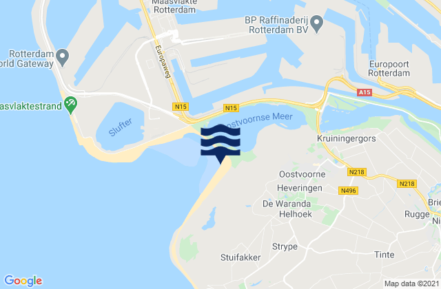 Carte des horaires des marées pour Gemeente Westvoorne, Netherlands
