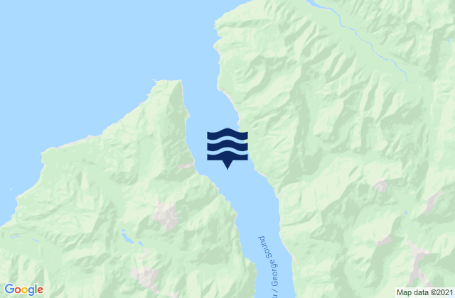 Carte des horaires des marées pour George Sound, New Zealand