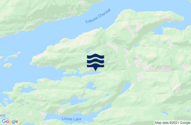 Carte des horaires des marées pour Gilford Island, Canada
