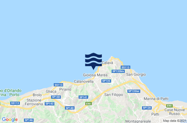 Carte des horaires des marées pour Gioiosa Marea, Italy