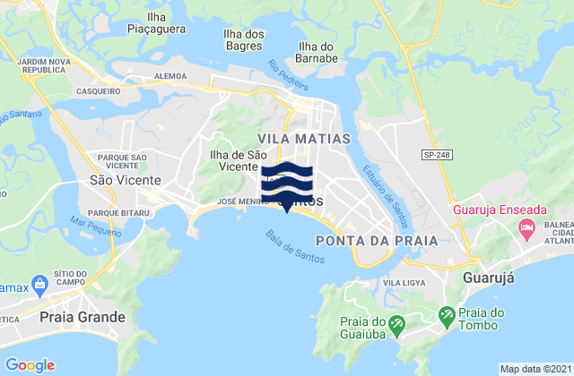 Carte des horaires des marées pour Gongaza, Brazil