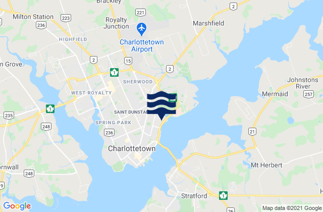 Carte des horaires des marées pour Gordon Islands, Canada