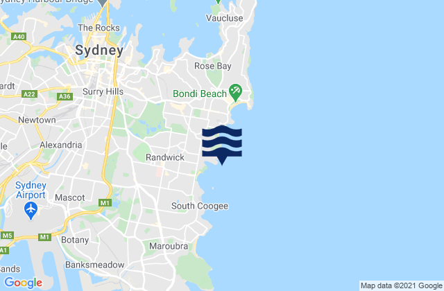 Carte des horaires des marées pour Gordons Bay, Australia