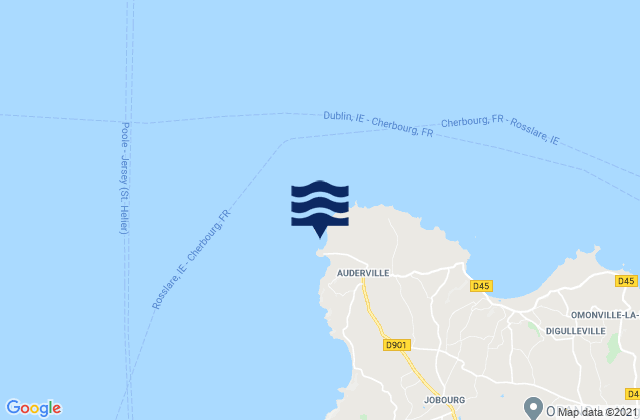 Carte des horaires des marées pour Goury, France