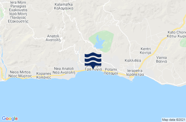 Carte des horaires des marées pour Gra Liyiá, Greece
