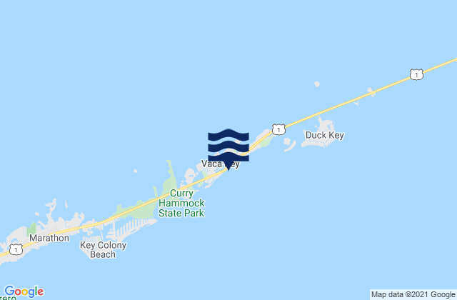 Carte des horaires des marées pour Grassy Key South Side Hawk Channel, United States