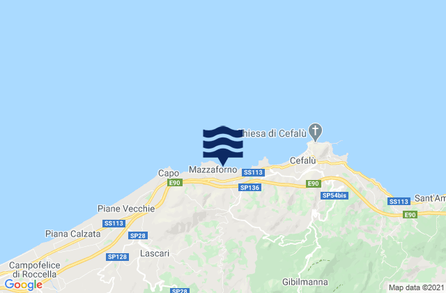 Carte des horaires des marées pour Gratteri, Italy