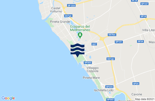 Carte des horaires des marées pour Grazzanise, Italy