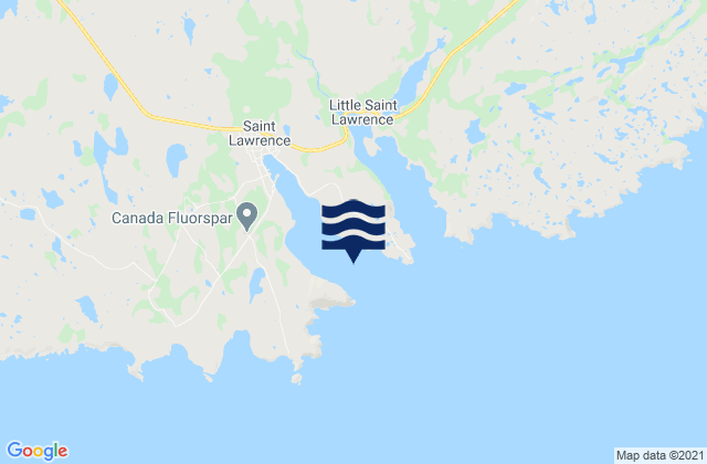 Carte des horaires des marées pour Great St. Lawrence Harbour, Canada