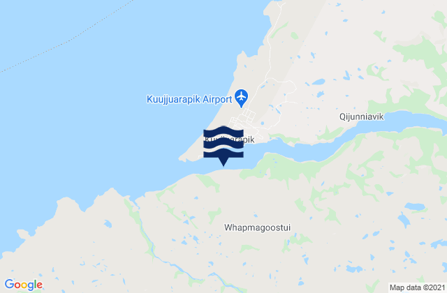 Carte des horaires des marées pour Great Whale River, Canada