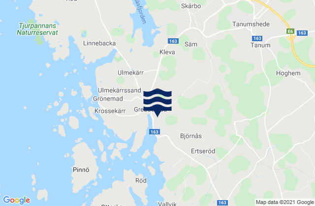 Carte des horaires des marées pour Grebbestad, Sweden