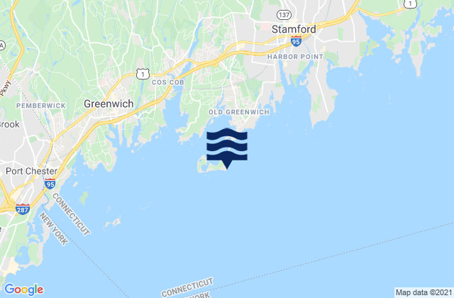 Carte des horaires des marées pour Greenwich Point, United States