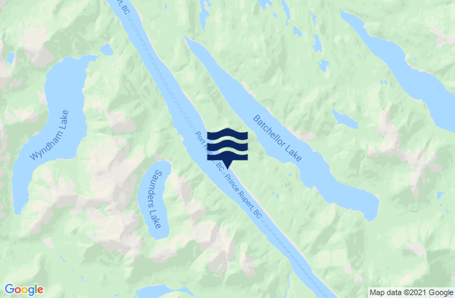 Carte des horaires des marées pour Grenville Channel (narrow portion), Canada