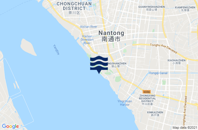Carte des horaires des marées pour Guanyinshan, China