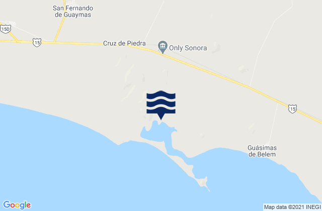 Carte des horaires des marées pour Guaymas, Mexico